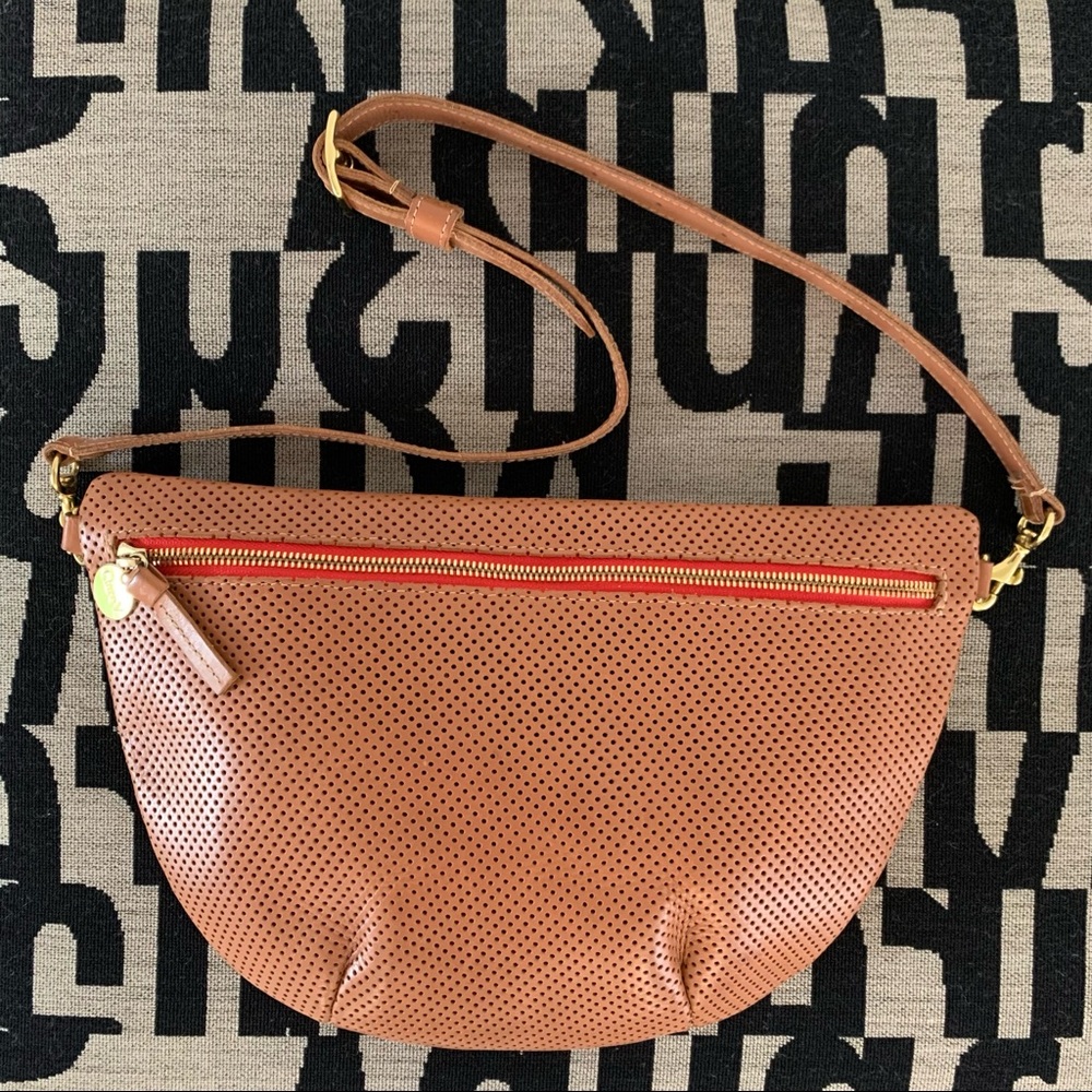 Clare V. Cuoio Perf Grande Fanny Crossbody